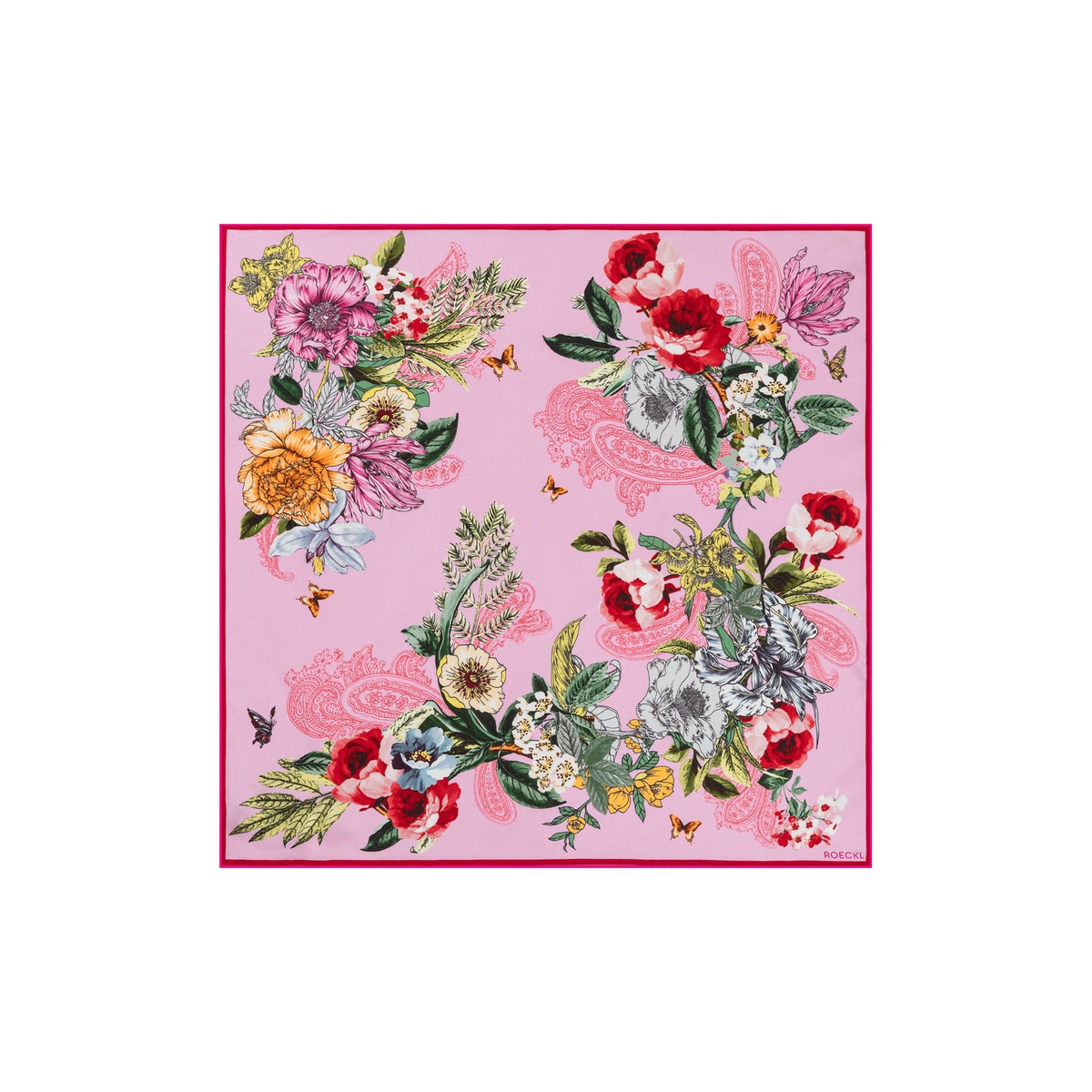 Paisley & Flowers 53x53  - multi rose