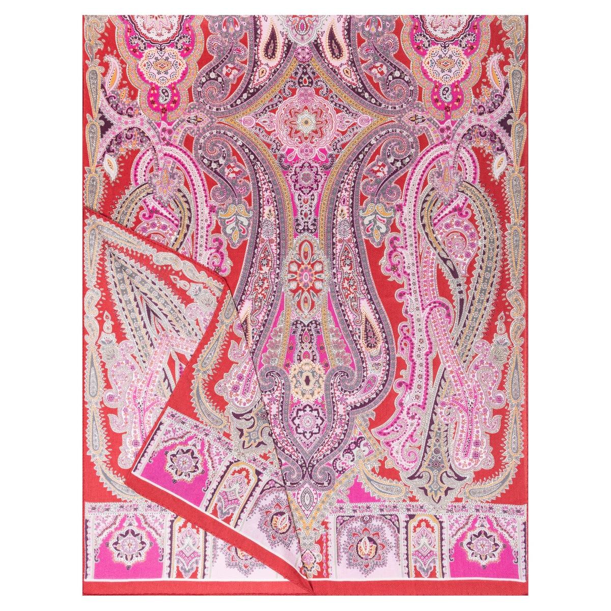 Harfen Paisley 70x170 - red/cashmere