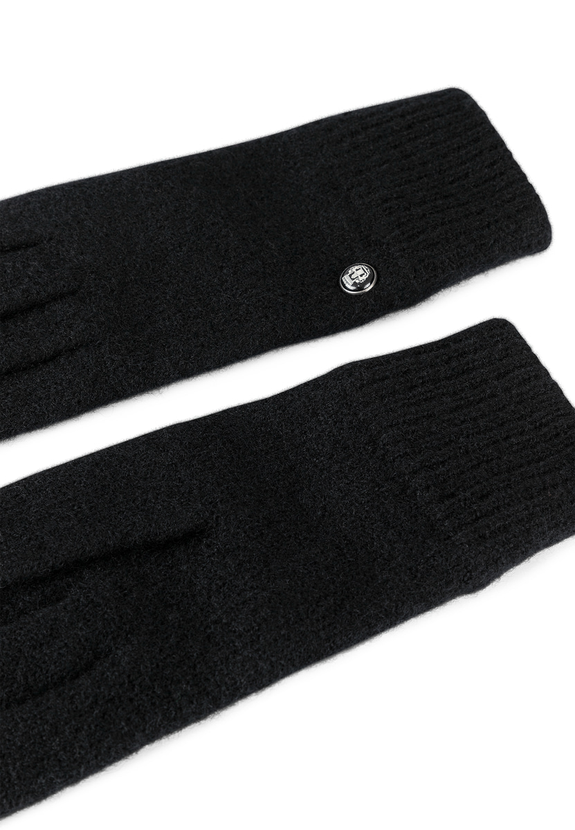 Walkhandschuh mit Kaschmir - black