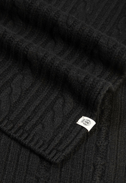 Cabled Charm Schal 30x180  - black