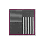 Coloured Stripes 53x53  - black