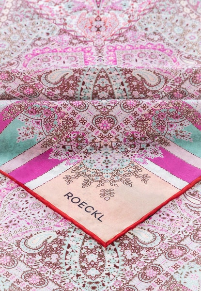 Butterfly Paisley 140x140  - multi red