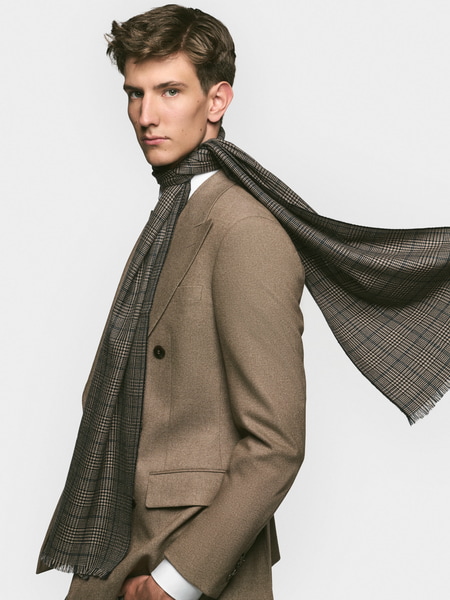 Fine Check 35x180 - navy