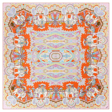 Elephant Parade Silk 140x140 - multi flamingo