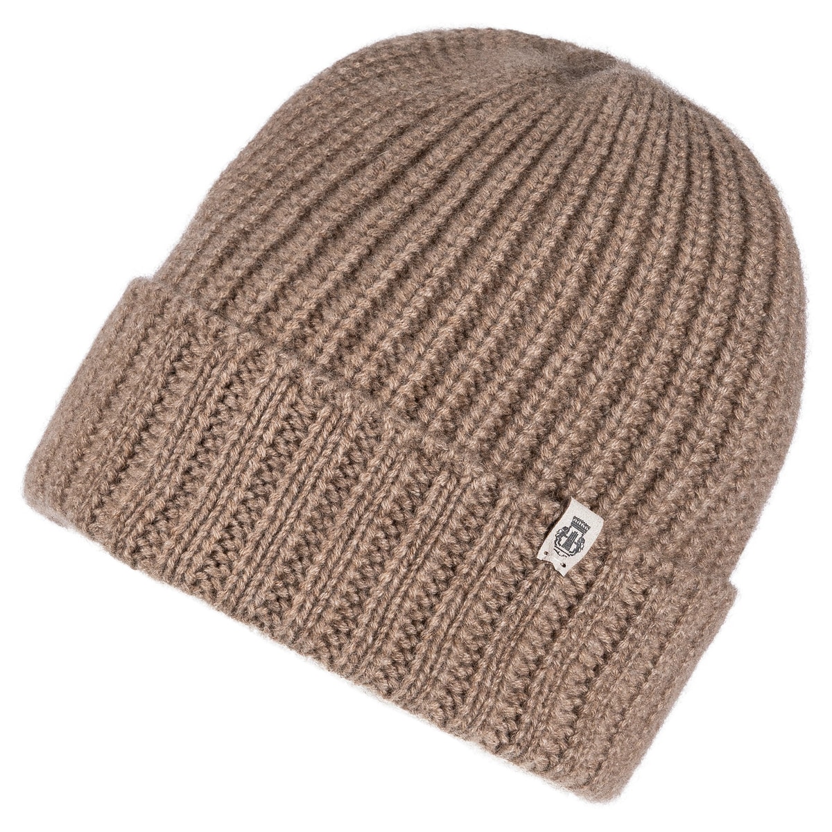 Pure Cashmere Umschlagmuetze - taupe