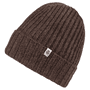 Business Cashmere Muetze mit Umschlag - coffee
