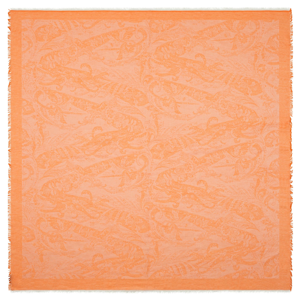 Botanical Paisley 140x140 - tangerine