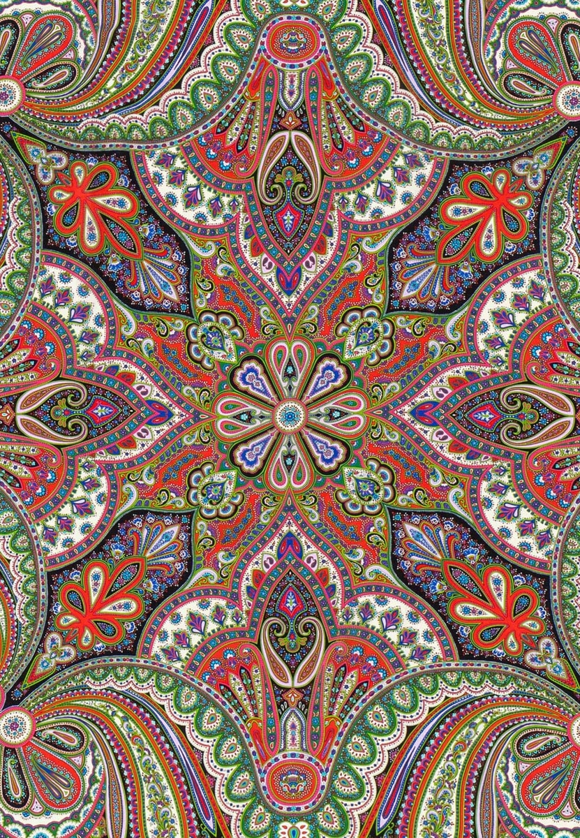 Aesthetic Paisley 140x140 - black flash