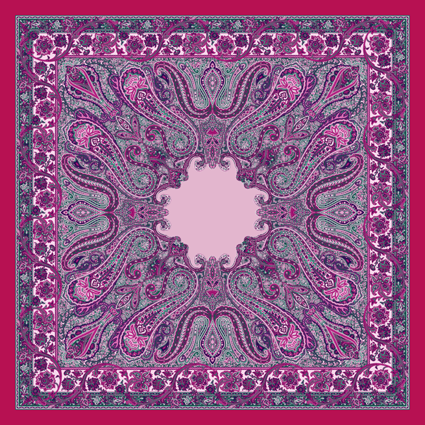 Paisley Fall 140x140 - multi berry