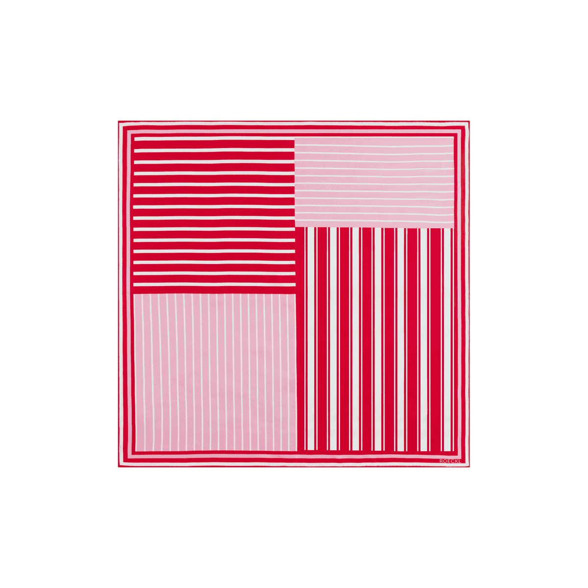 Coloured Stripes 53x53  - poppy red