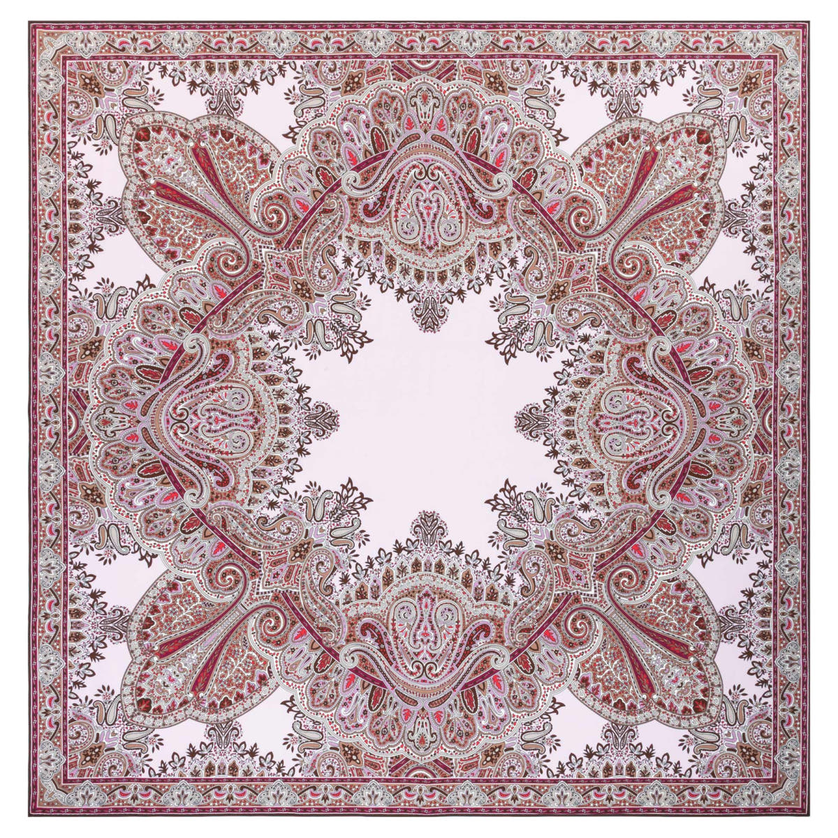 Paisley Reflection 90x90  - multi taupe