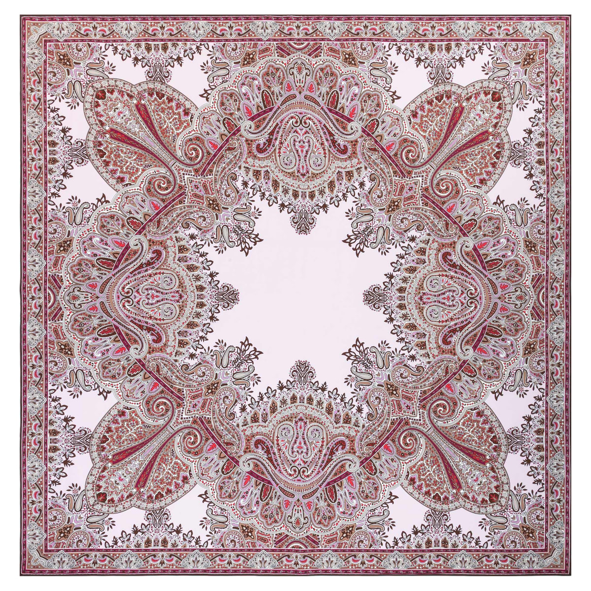 Paisley Reflection 90x90 - multi taupe