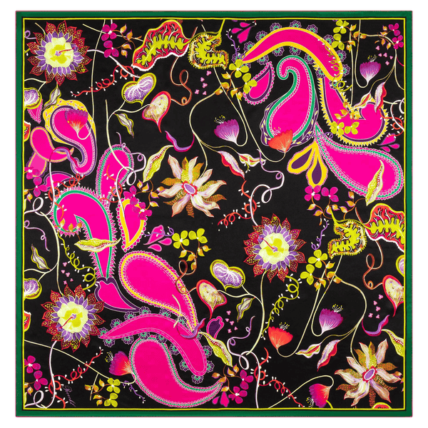 Virtual Paisley 130x130 - black multi