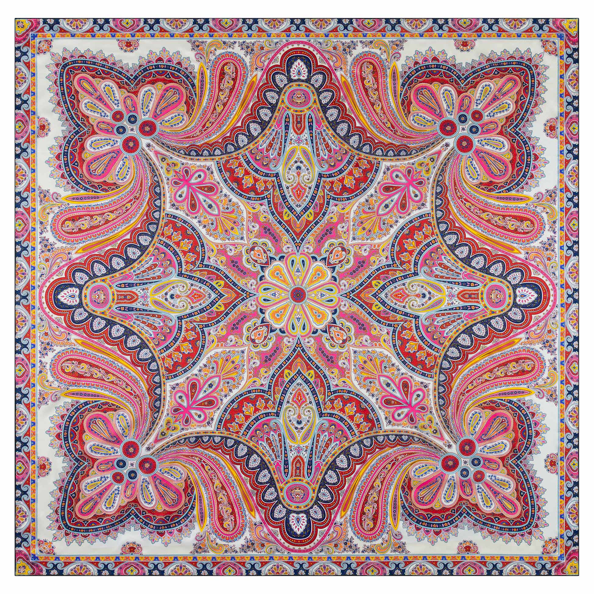 Aesthetic Paisley 140x140 - multi pink