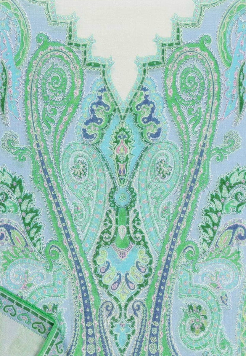 Shimmering Ornament 70x80 - multi green
