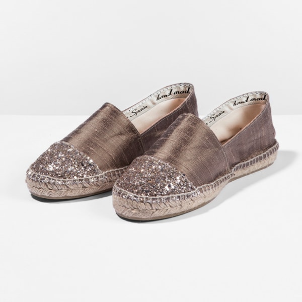 Espandrillo Wildseide Glitzer-Toe/Rocha - khaki
