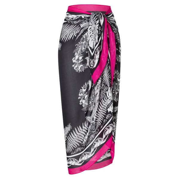 Botanical Garden 100x160  - black/pink