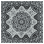 Circular Paisley 140x140  - white/black