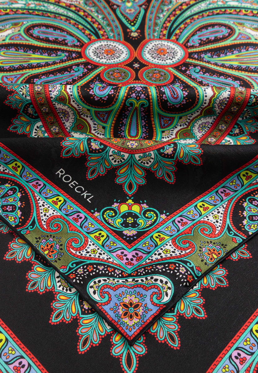 Aesthetic Paisley 140x140 - black/red