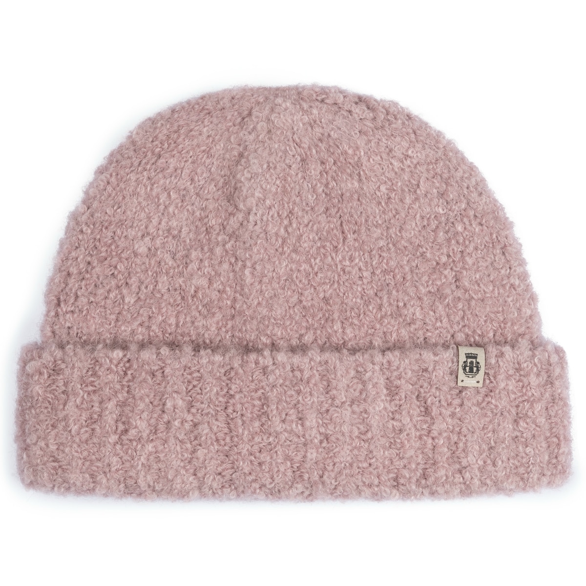Classic Bouclé Umschlagmütze - blush