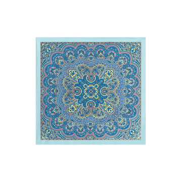 Young Paisley 53 x 53 - multi aqua