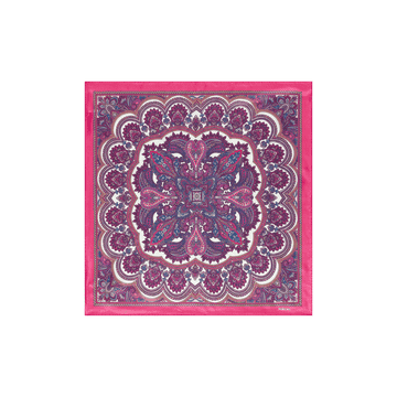 Fine Paisley 53x53 - multi hibiscus
