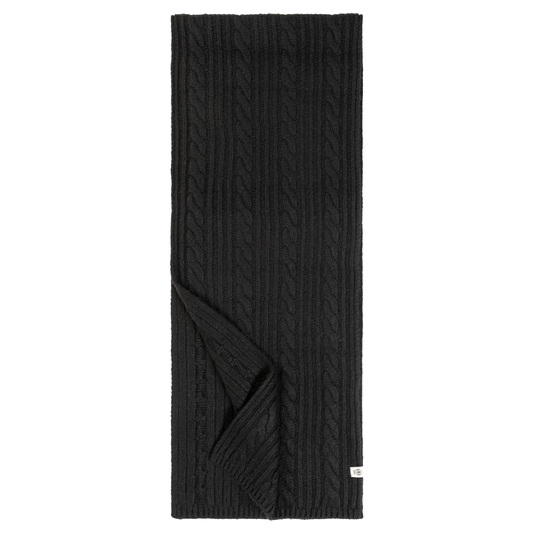 Cabled Charm Schal 30x180 - black