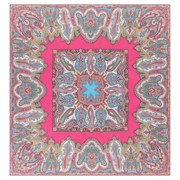 Radient Paisley 140x140 - multi pink