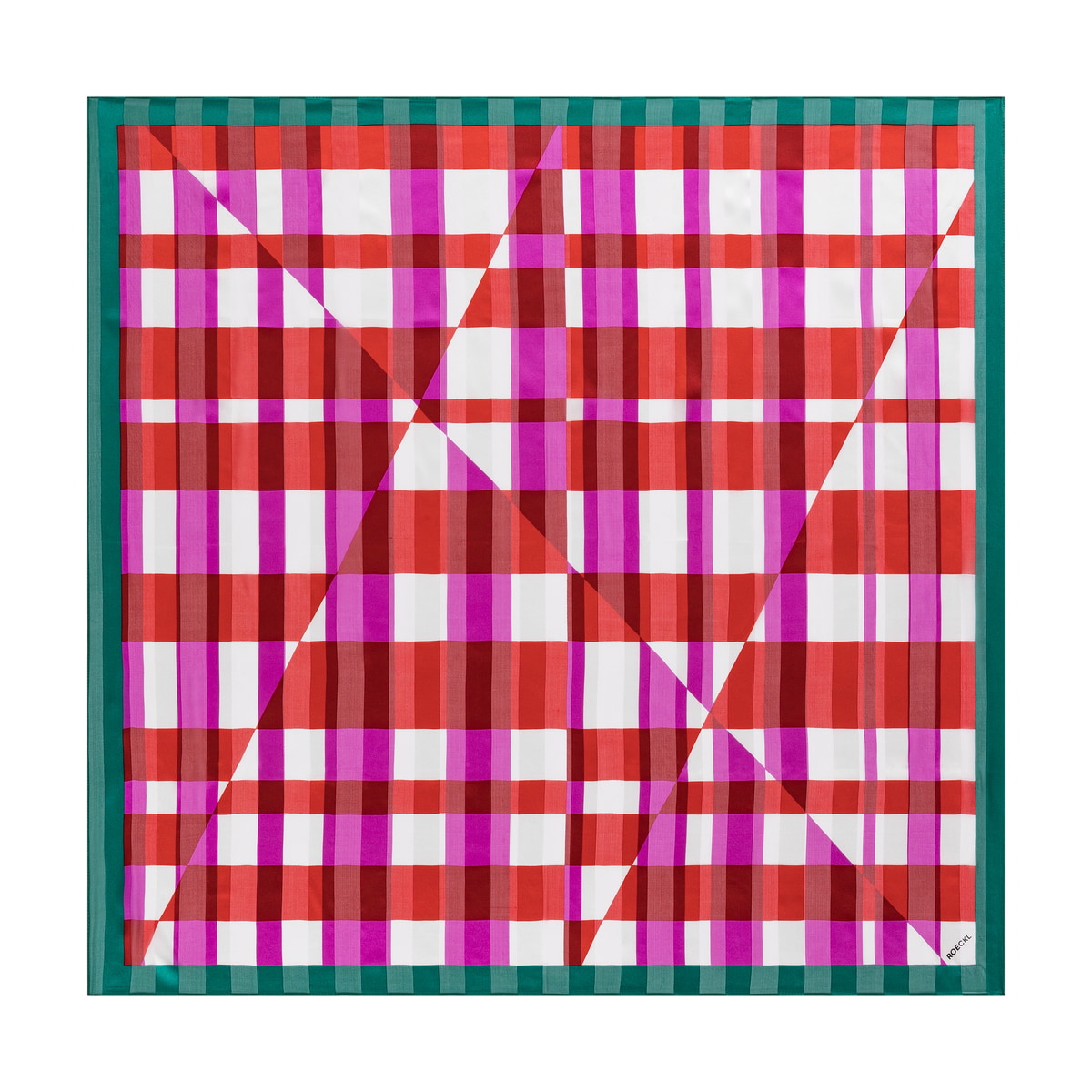 Silky Check 90x90 - multi scarlet