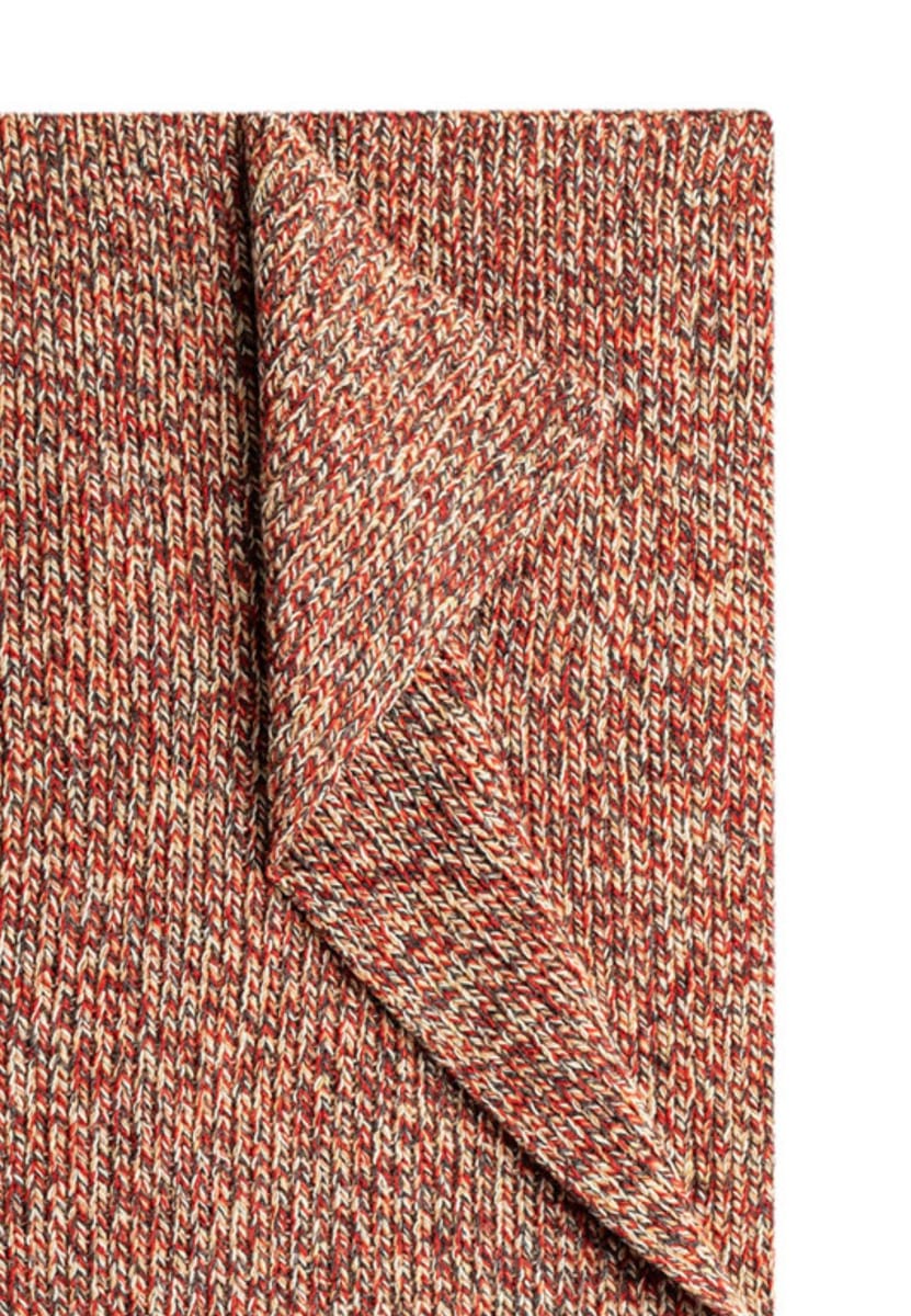 Mouliné Rib Schal 30x180 - multi red