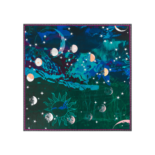 Mystic Nights 100x100 - multi emerald