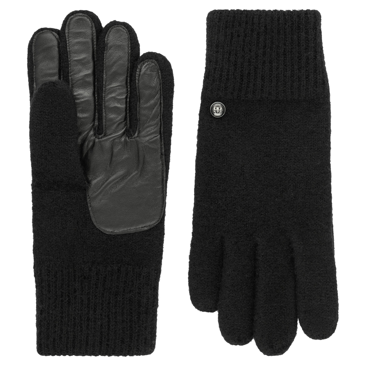 Walkhandschuhe Lederinnenhand - black