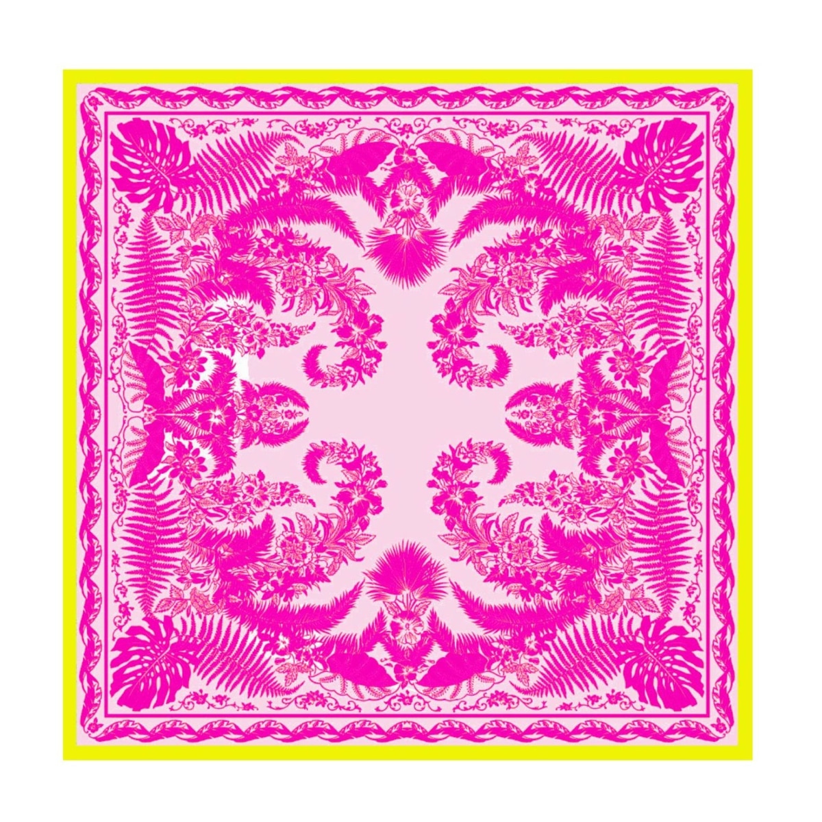 Botanical Garden 100 x 100 - pink/lemon