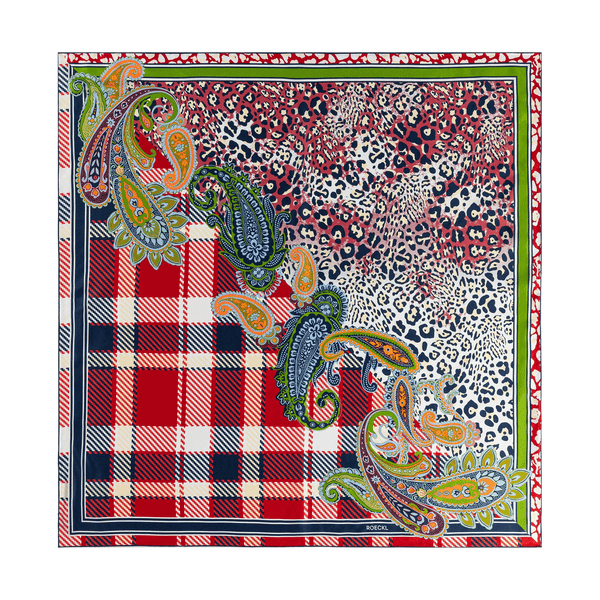 Patchwork Leo 100x100  - multi red