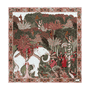 White Elephant 90x90 - multi hibiscus