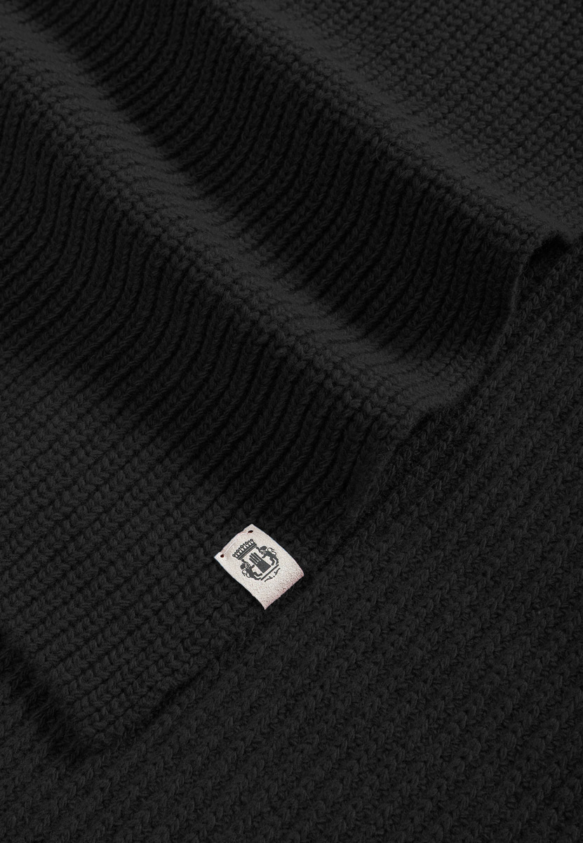 Klassischer Strickschal  - black