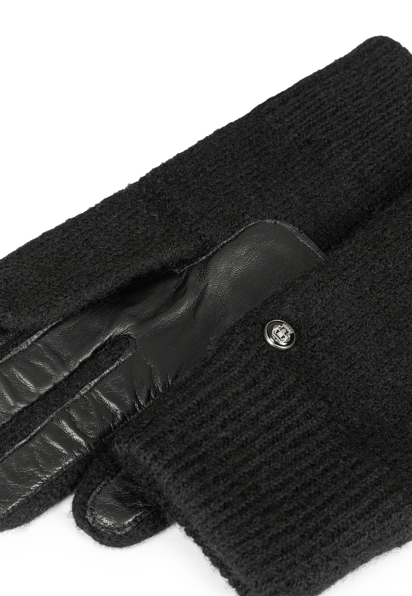 Walkhandschuhe Lederinnenhand - black