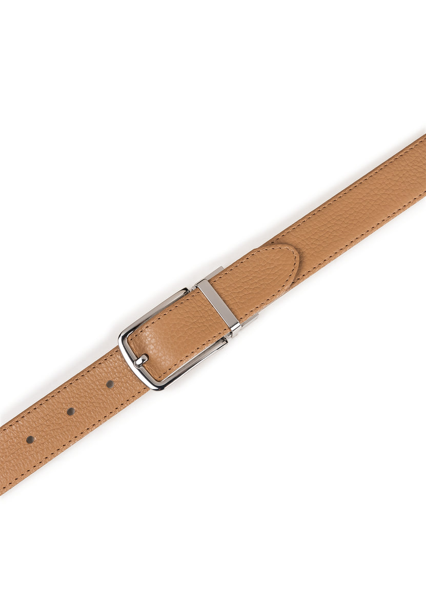 Amie reversible 3cm - camel/white