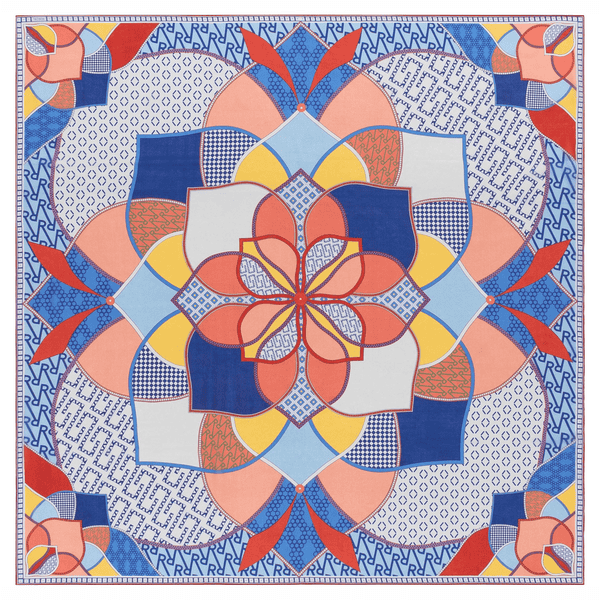 Signature Mandala 130x130 - multi navy