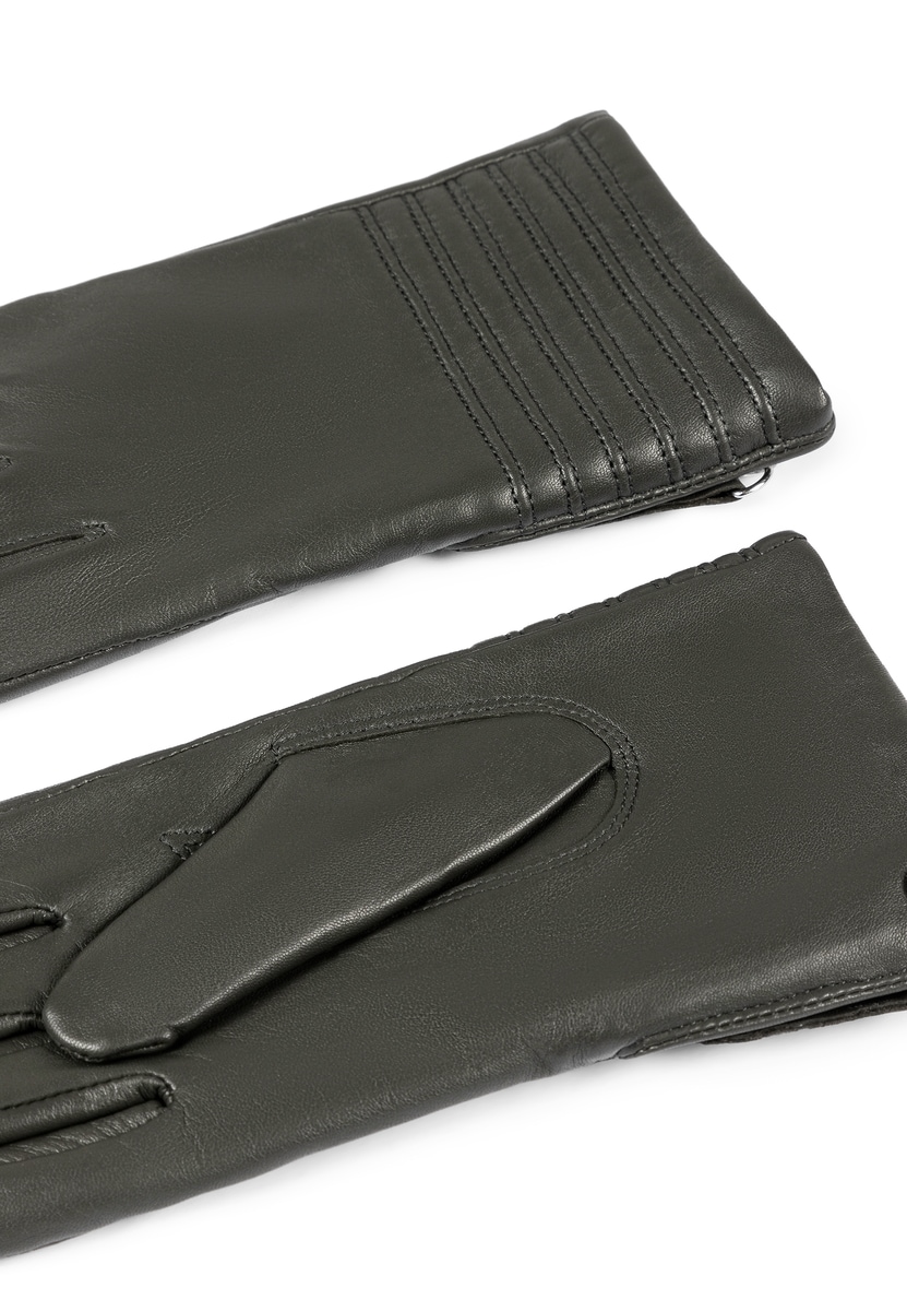 Ladies Glove Zipper - stone