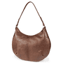 Liberty Schultertasche medium Croco  - saddlebrown