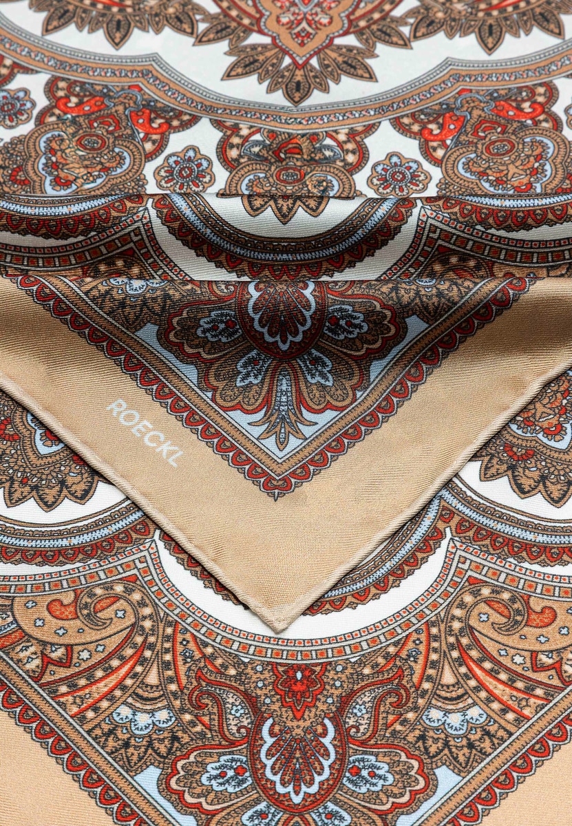 Fine Paisley 53x53  - multi beige
