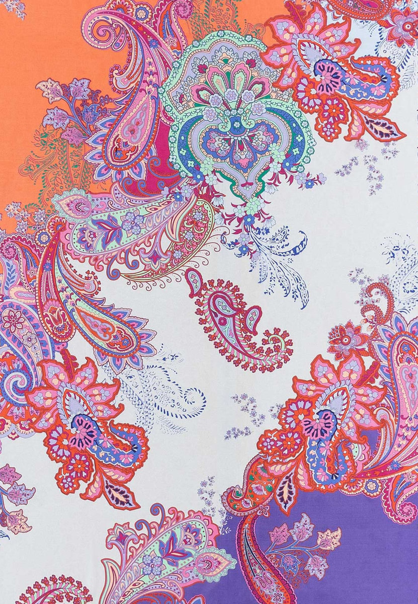 Flower Fusion 130 x 130 - multi flamingo