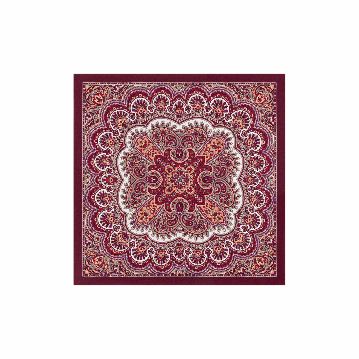 Young Paisley 53 x 53 - multi wine
