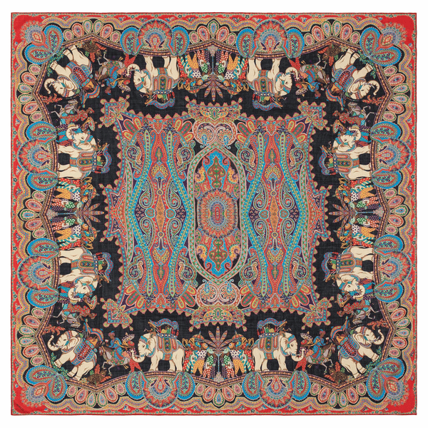 Elephant Parade Cashmere 140x140 - multi colour