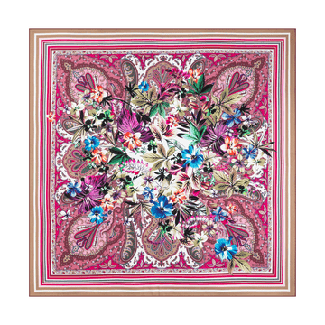 The Art of Flowers 90x90 - multi magenta