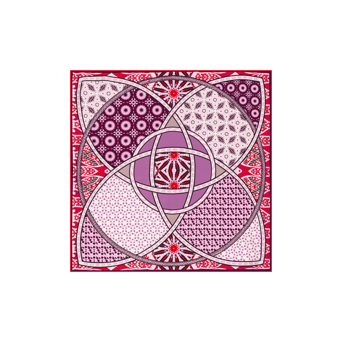 Kaleidoskope 53x53 - red/wine