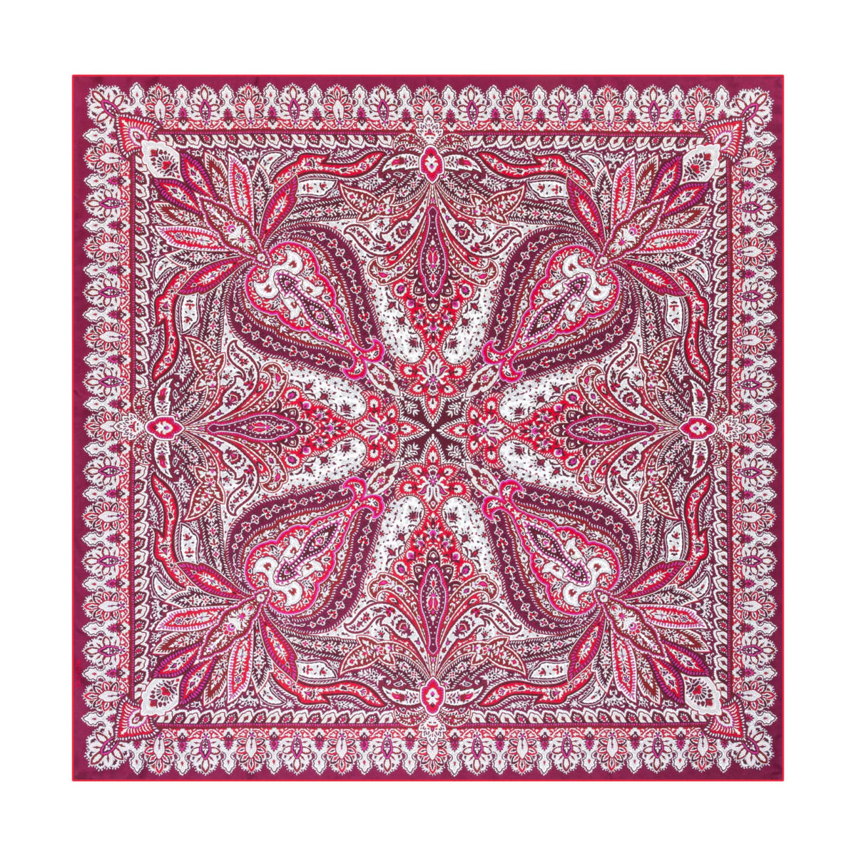 Flourishing Paisley 90x90  - multi magenta