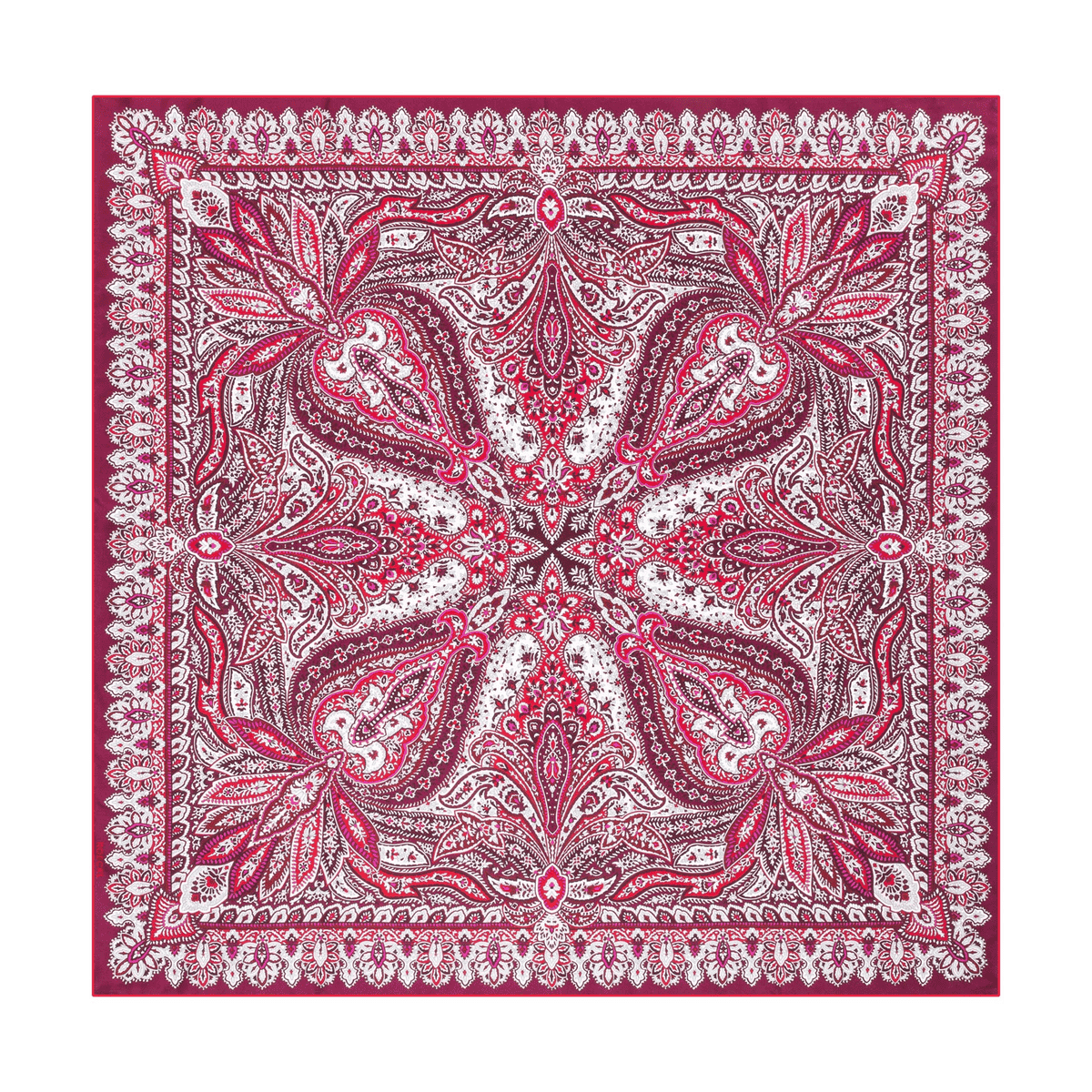 Flourishing Paisley 90x90 - multi magenta