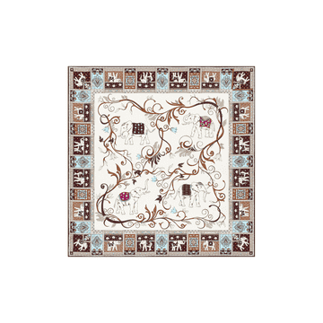 Lucky Elephant 53x53 - multi cashmere